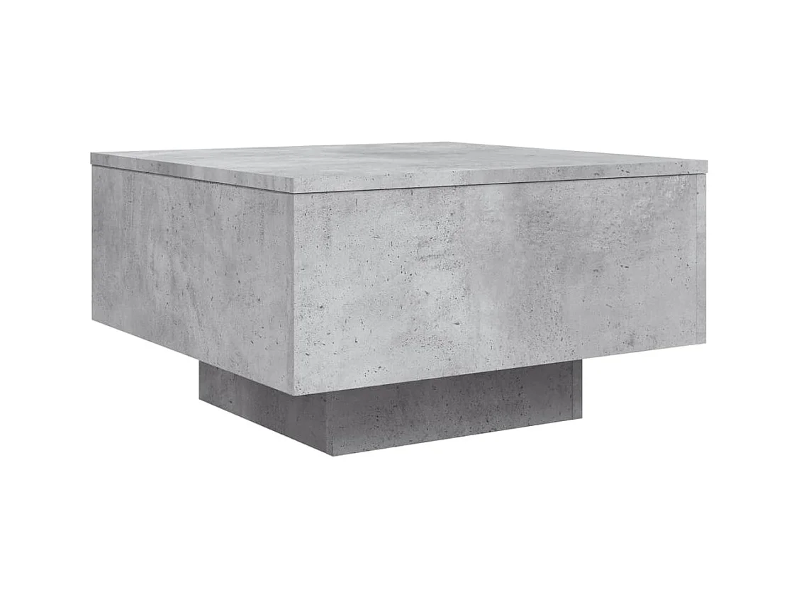 Mesa de centro-Mesa auxiliar de cuero sintético gris 80x40x46 cm SHL4141
