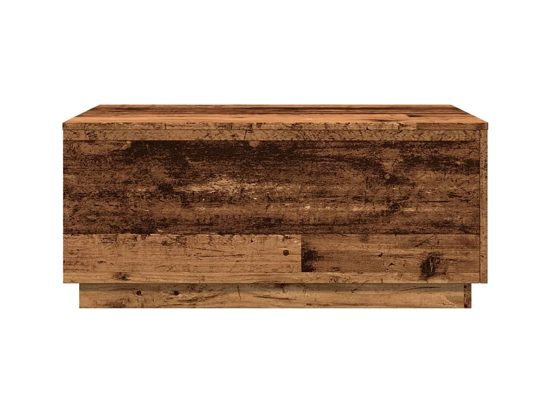 Mesa de centro | Mesa de apoio com luzes LED 90x50x40 cm madeira velha