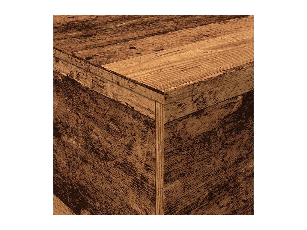 Mesa de centro | Mesa de apoio com luzes LED 90x50x40 cm madeira velha