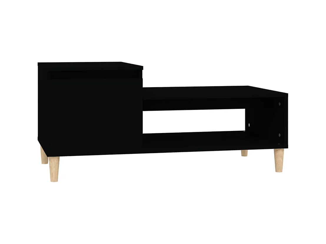 Mesa de centro | Mesa auxiliar madera contrachapada y hierro negro 80x45x45 cm SHL2906
