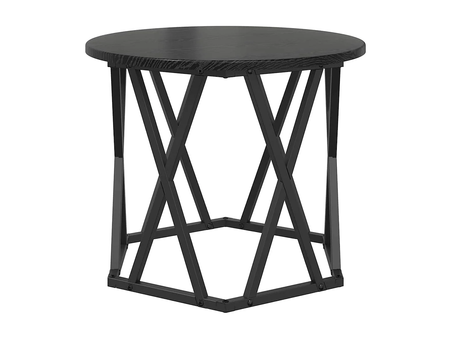 Mesa Lateral 2 pcs Carvalho preto 50x50x40 cm