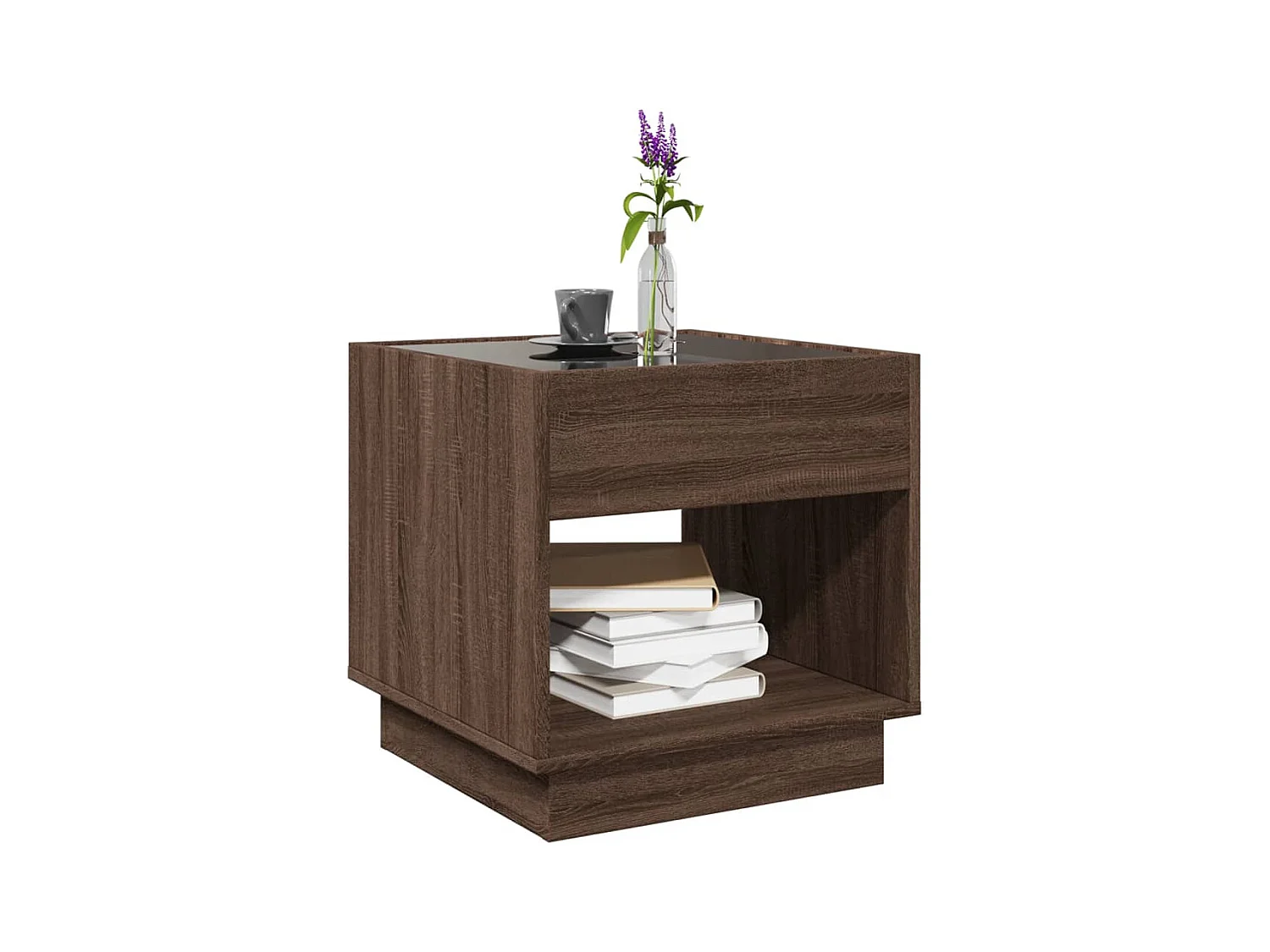 Mesa de centro-Mesa auxiliar madera de ingeniería gris Sonoma 60x60x30 cm SHL2373