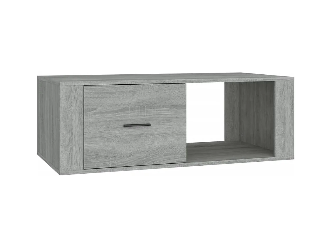 Mesa de centro | Mesa auxiliar madera contrachapada marrón roble 90x50x36,5 cm SHL4857