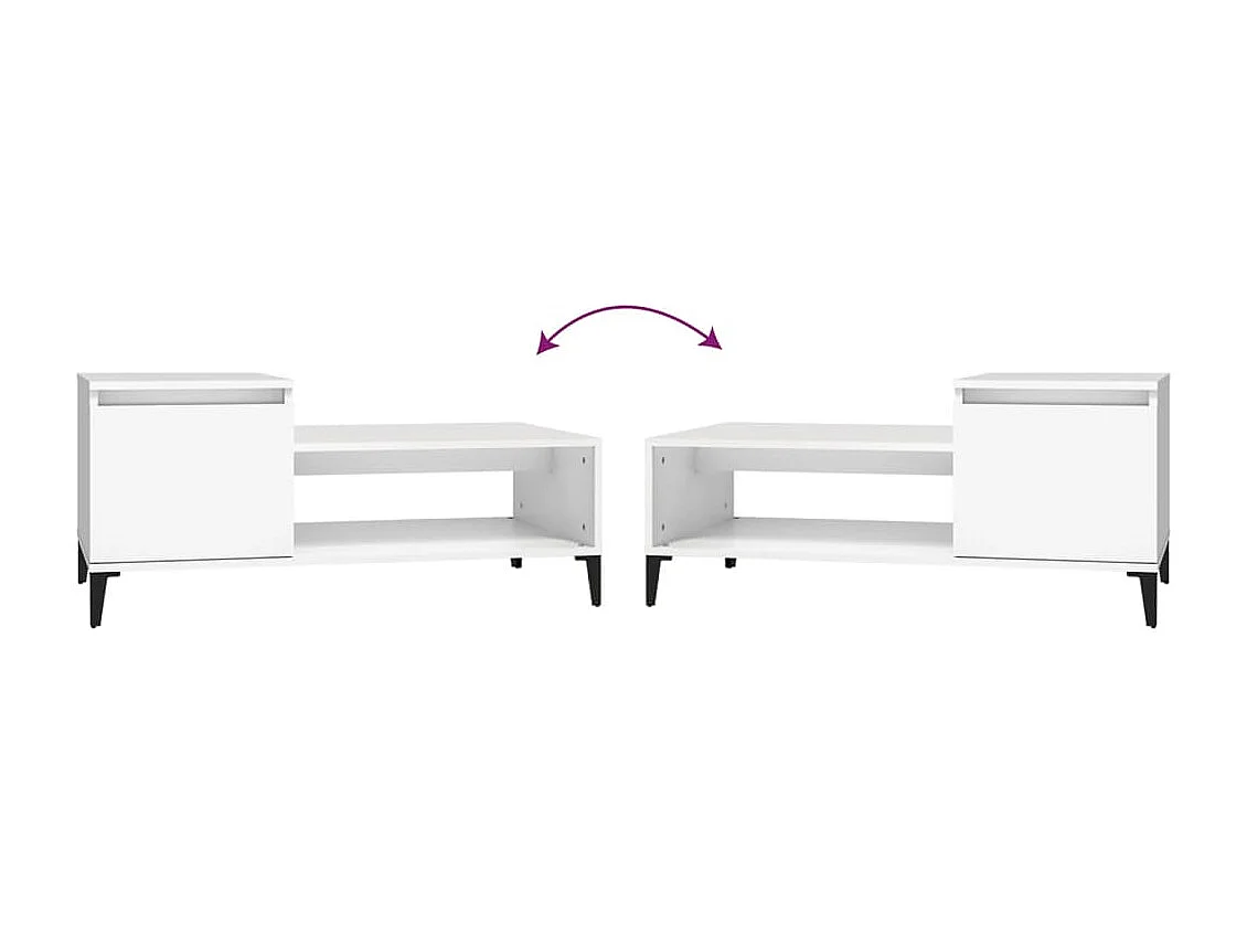 Mesa de centro | Mesa auxiliar madera de ingeniería blanca 50x50x40 cm SHL2452