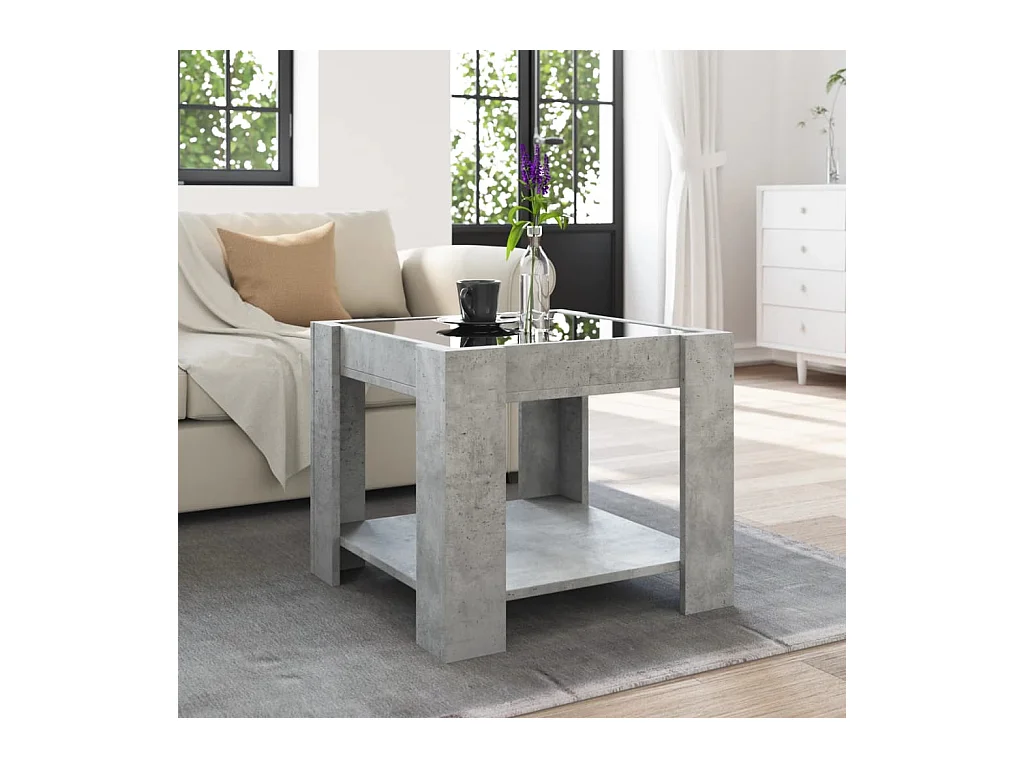 Mesa de centro-Mesa auxiliar madera contrachapada negro 85x55x31 cm SHL522707