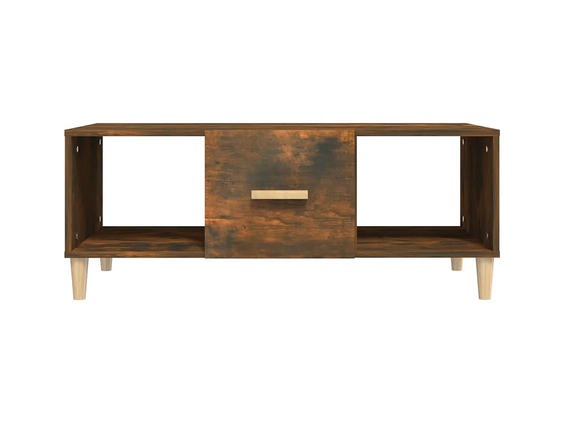 Mesa de centro | Mesa auxiliar madera contrachapada negro 60x44,5x45 cm SHL4866