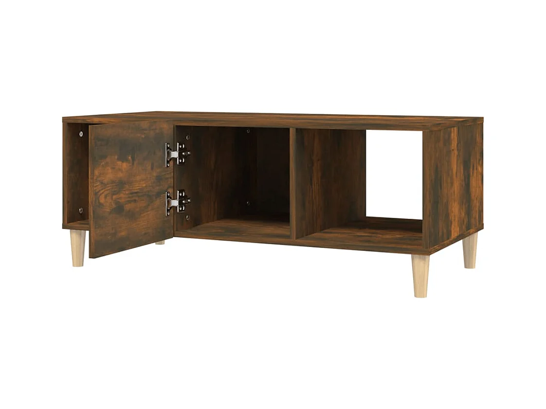 Mesa de centro | Mesa auxiliar madera contrachapada negro 60x44,5x45 cm SHL4866