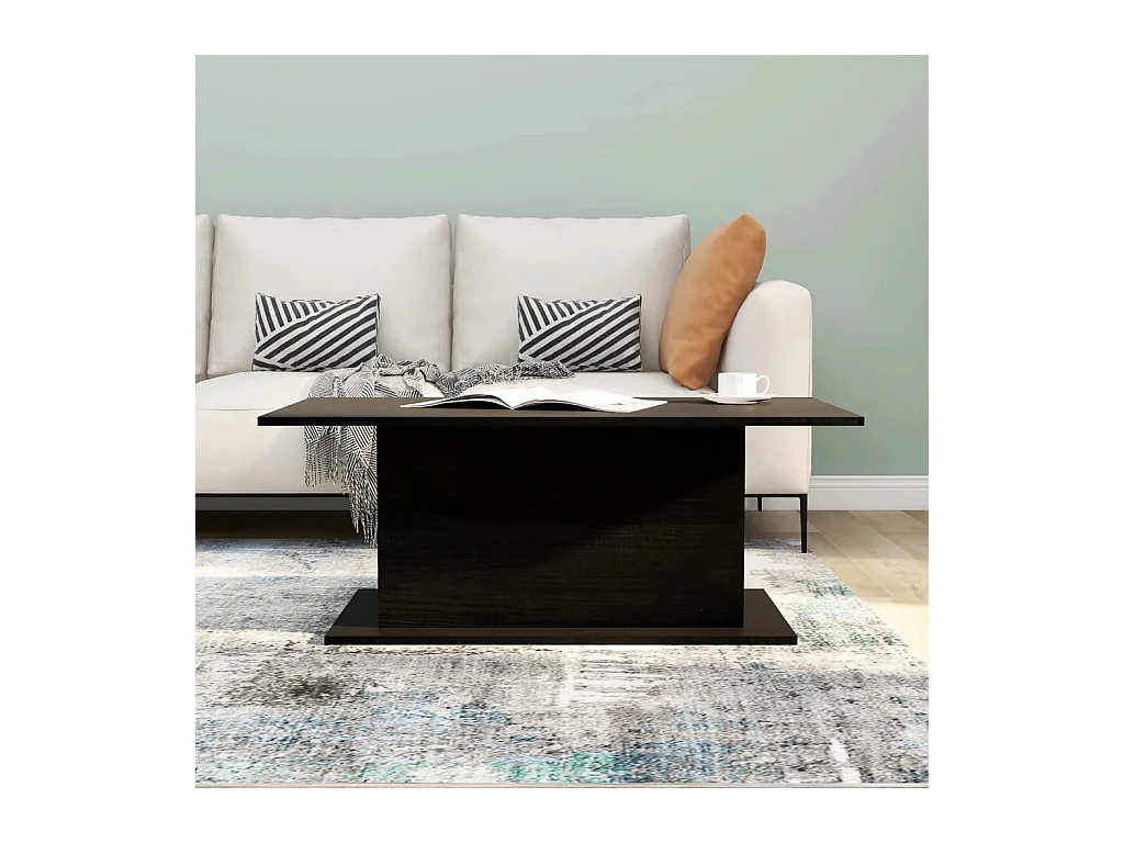 Mesa de centro | Mesa auxiliar de madera maciza de pino negro 100x50x41 cm SHL4854