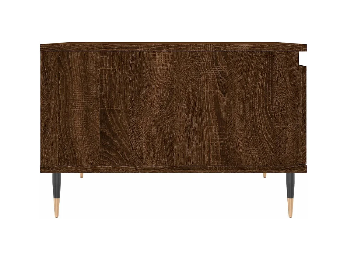 Mesa de centro | Mesa auxiliar madera ingeniería metal roble Sonoma 100x50x35cm SHL958
