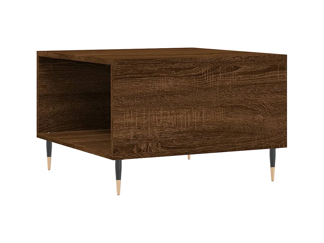 Mesa de centro | Mesa auxiliar madera ingeniería metal roble Sonoma 100x50x35cm SHL958