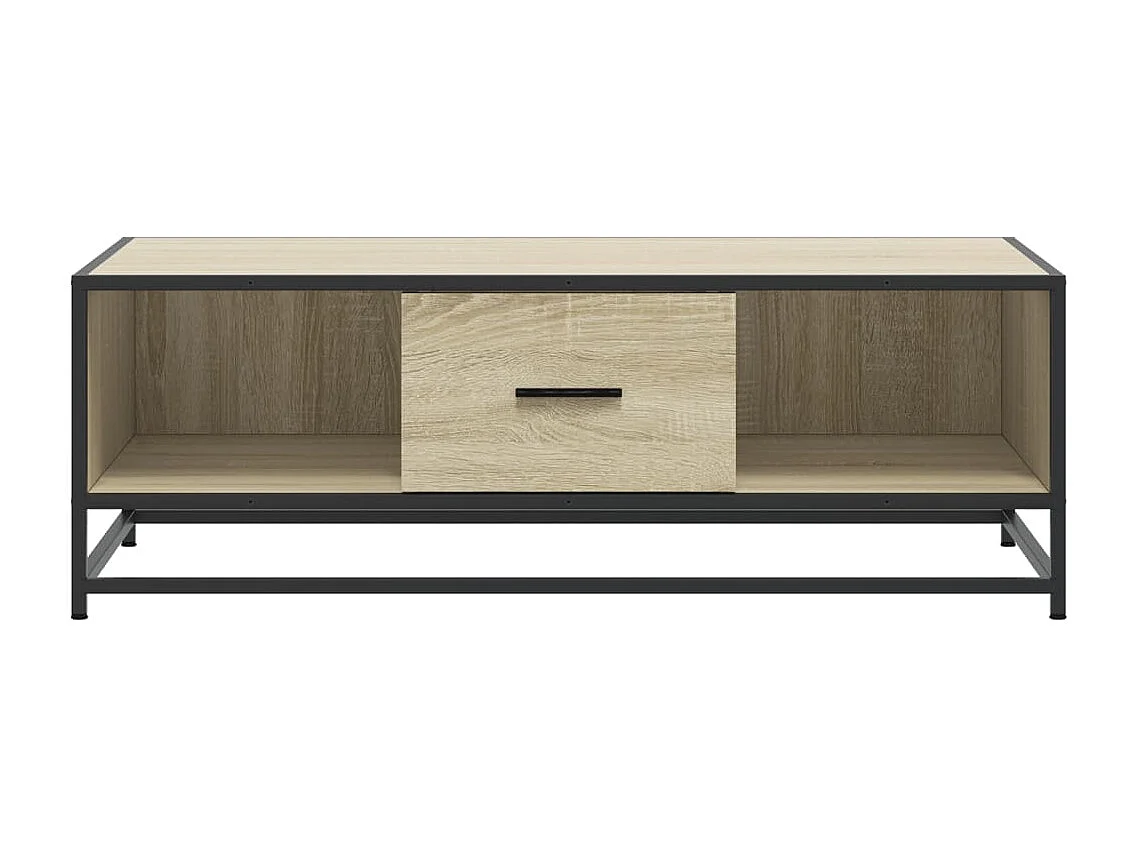 Table basse salon-Table d'appoint chêne sonoma 100x57x35cm bois d'ingénierie et métal SHL15776