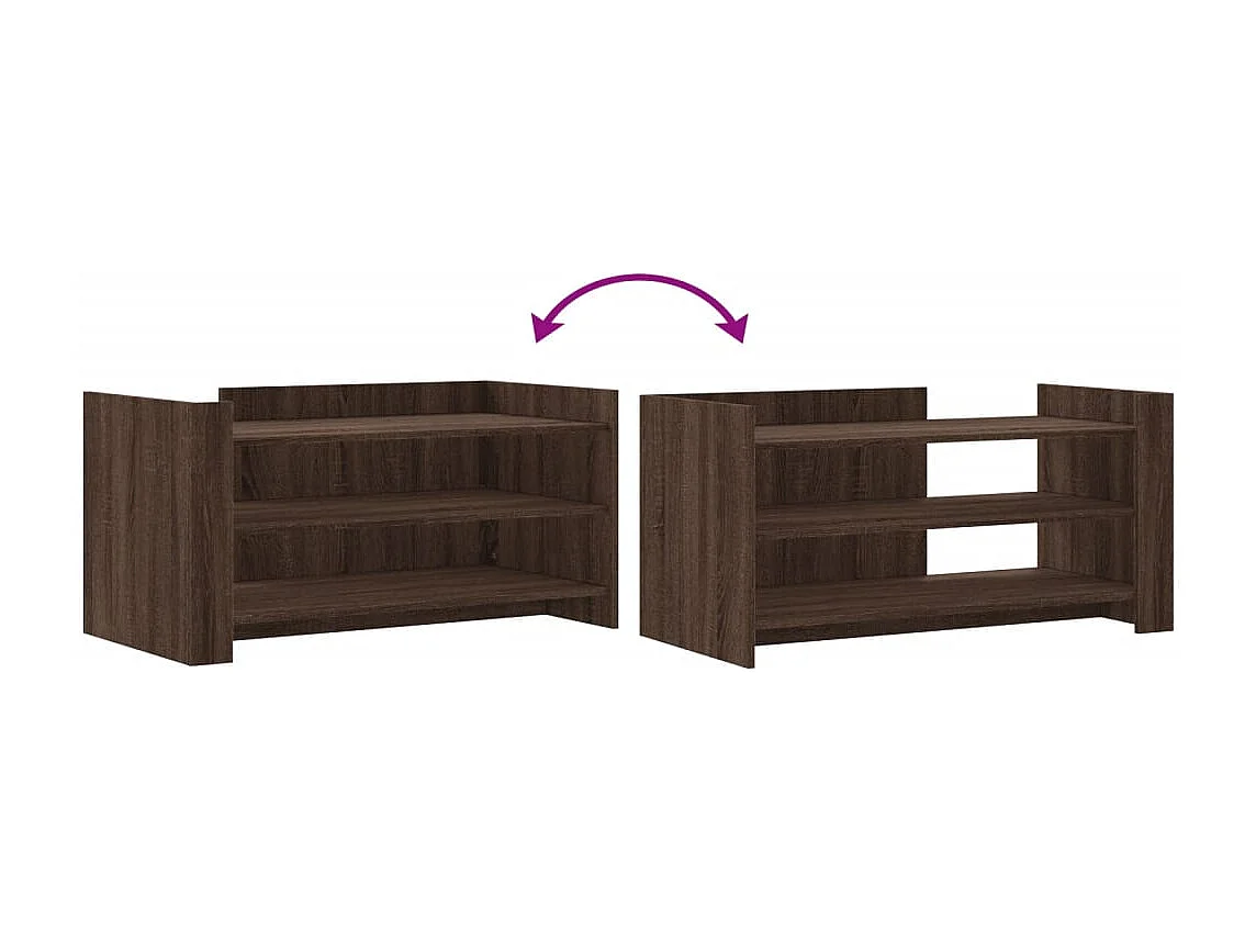 Couchtisch-Wohnzimmertisch-Beistelltische Braun Eichen-Optik 100x50x50 cm Holzwerkstoff SHL34727