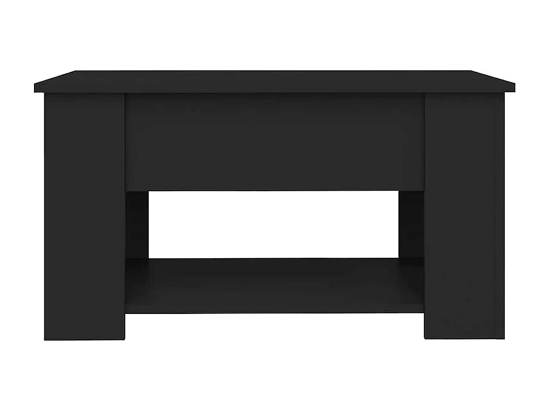 Salontafel | Woonkamertafel | Koffietafel 79x49x41 cm bewerkt hout zwart