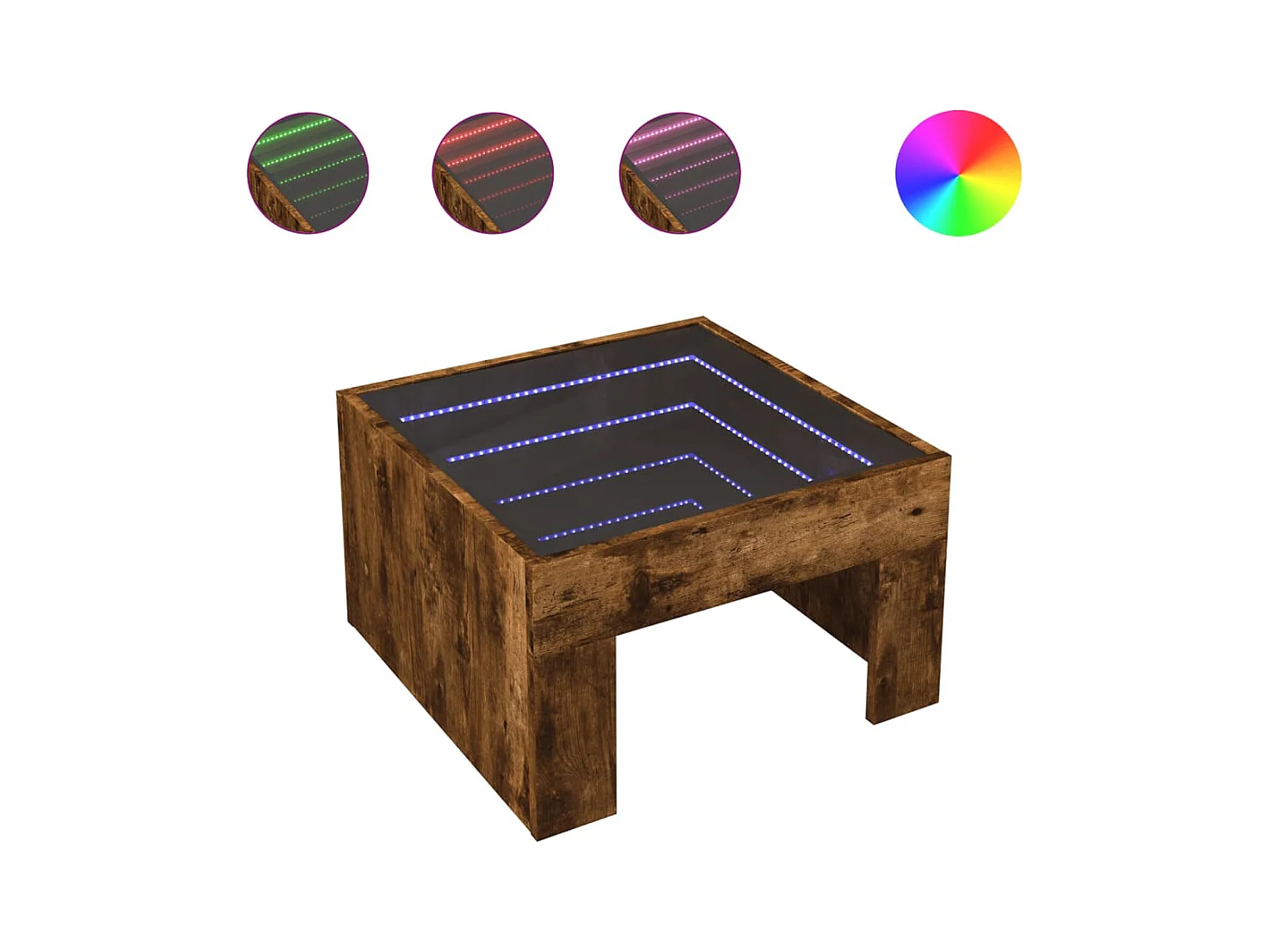 Mesa de centro-Mesa auxiliar madera de ingeniería blanca 55,5x55,5x40 cm SHL2076