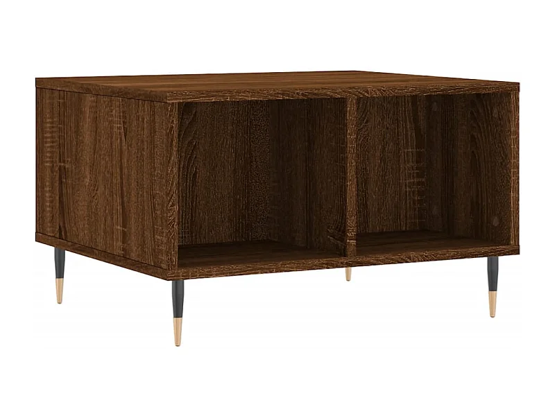 Mesa de centro | Mesa auxiliar madera ingeniería gris hormigón 100x100x40 cm SHL2498