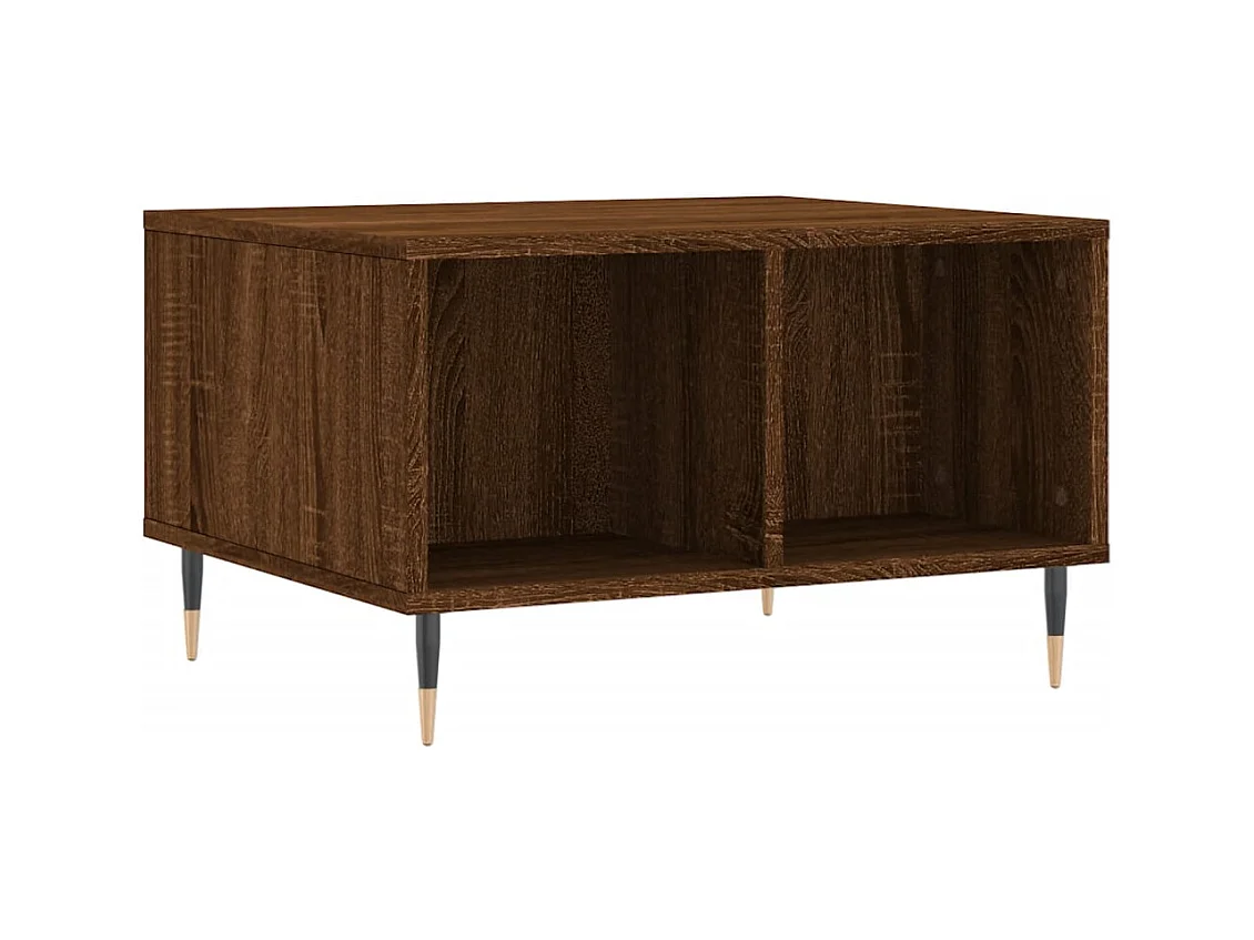 Mesa de centro | Mesa auxiliar madera ingeniería gris hormigón 100x100x40 cm SHL2498