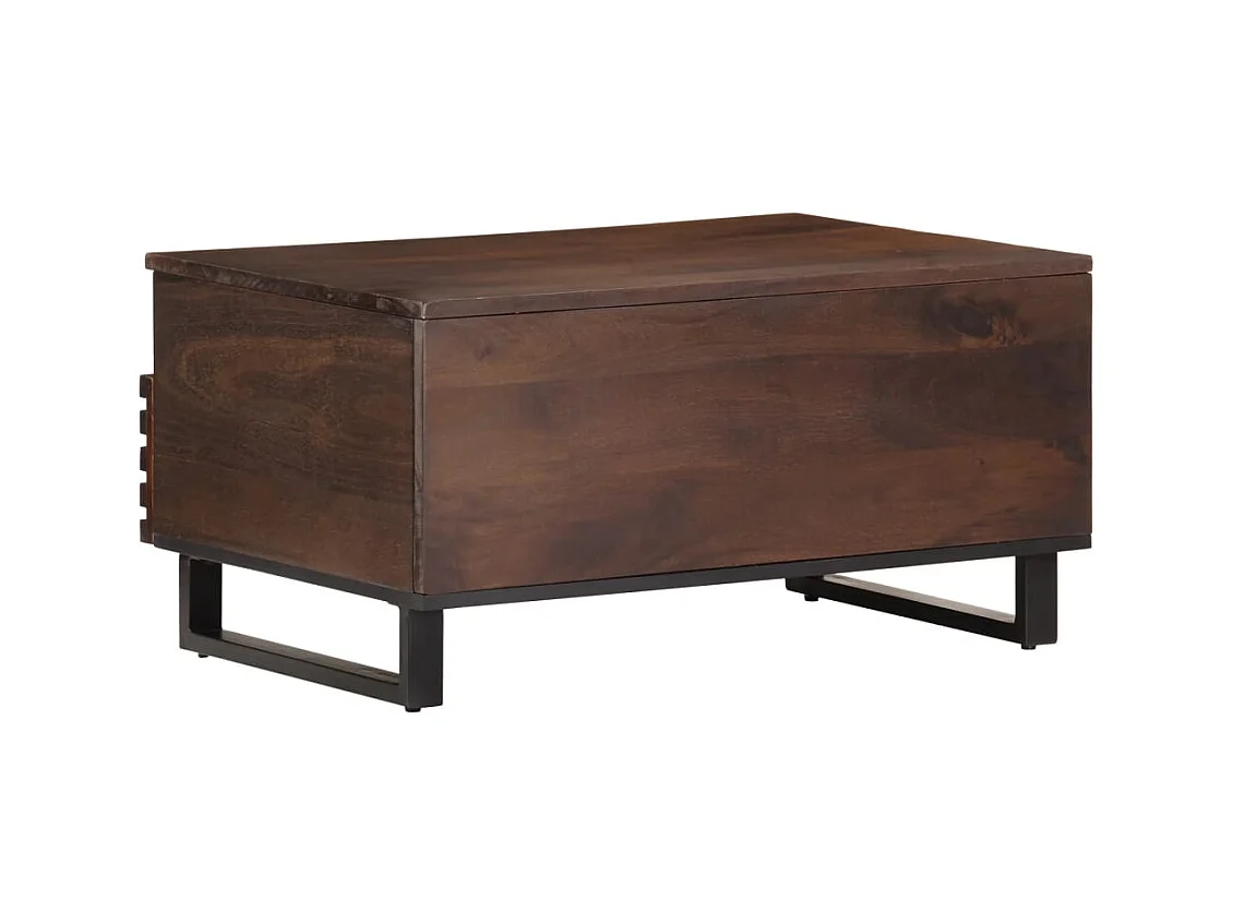 Mesa de centro | Mesa auxiliar con luces LED madera ingeniería blanca SHL798528