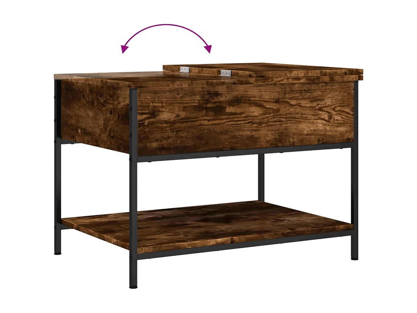 Mesa de centro-Mesa auxiliar de madera maciza reciclada 55x55x40 cm SHL3786