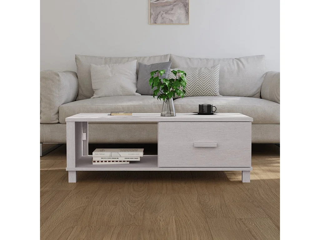 Mesa de centro | Mesa auxiliar acero blanco 67x50x44 cm SHL198953