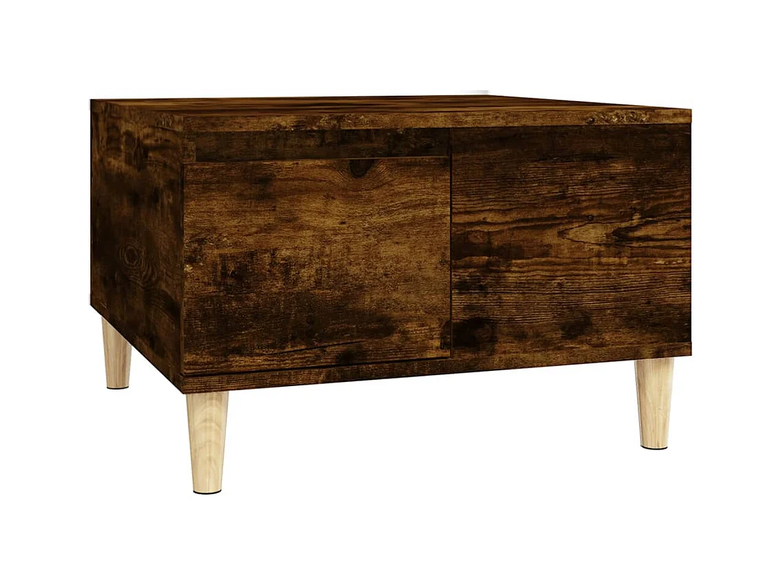 Mesa de centro | Mesa de apoio 55x55x36.5 cm derivados madeira carvalho fumado