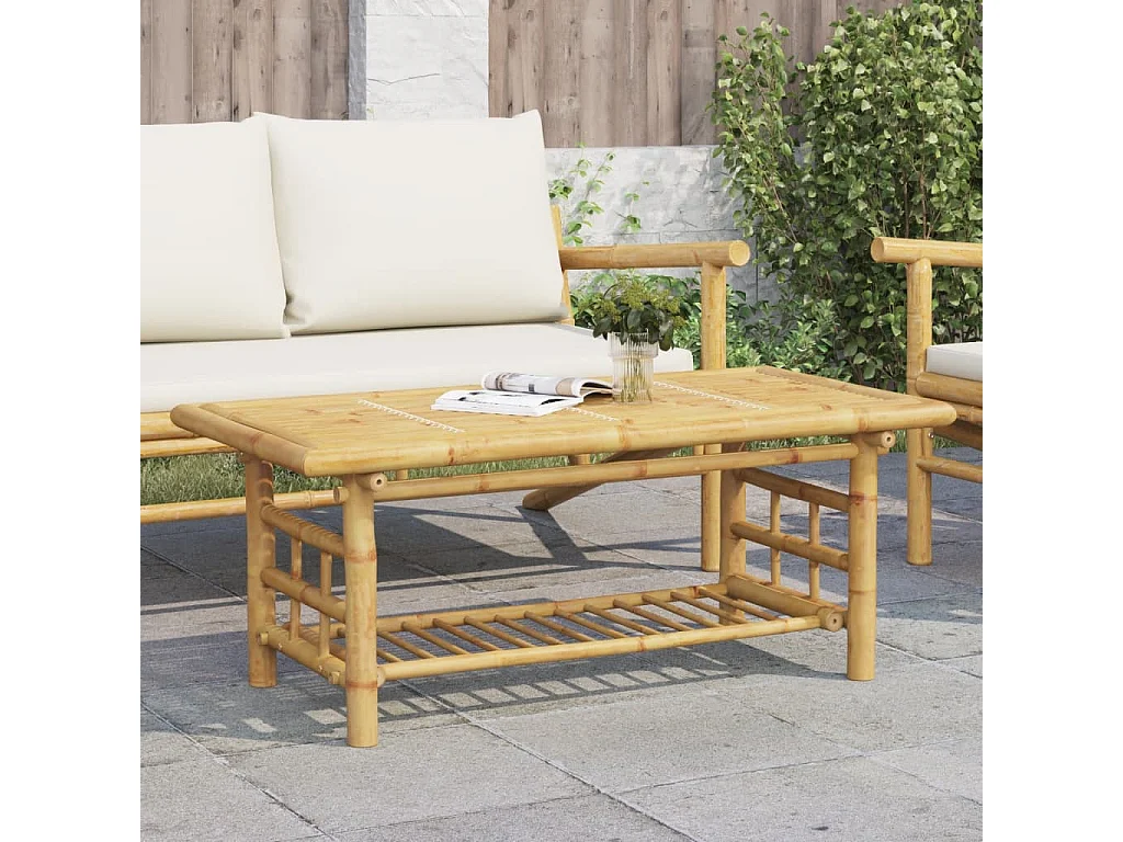 Couchtisch-Sofatisch-Beistelltische 110x55x45 cm Bambus SHL22502