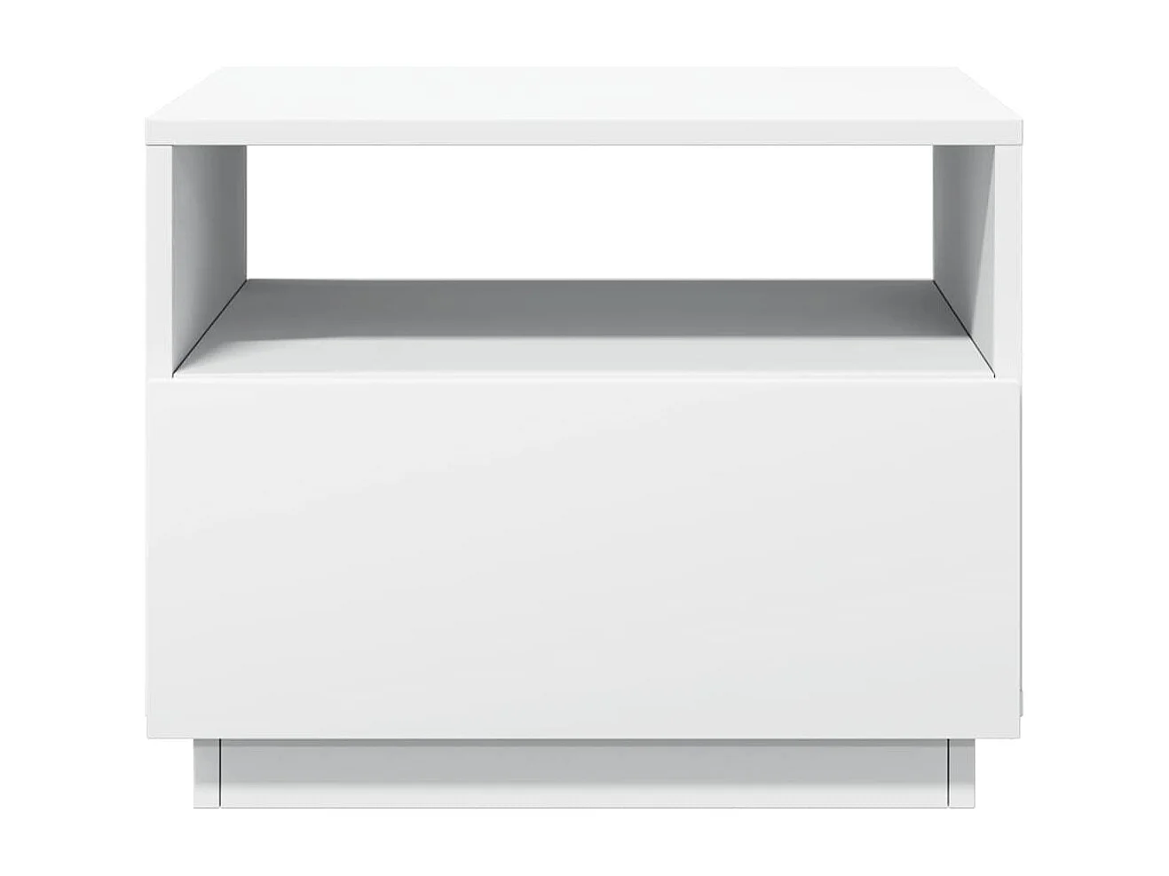 Mesa de centro-Mesa auxiliar de madera maciza de mango blanca 110x60x45 cm SHL1530