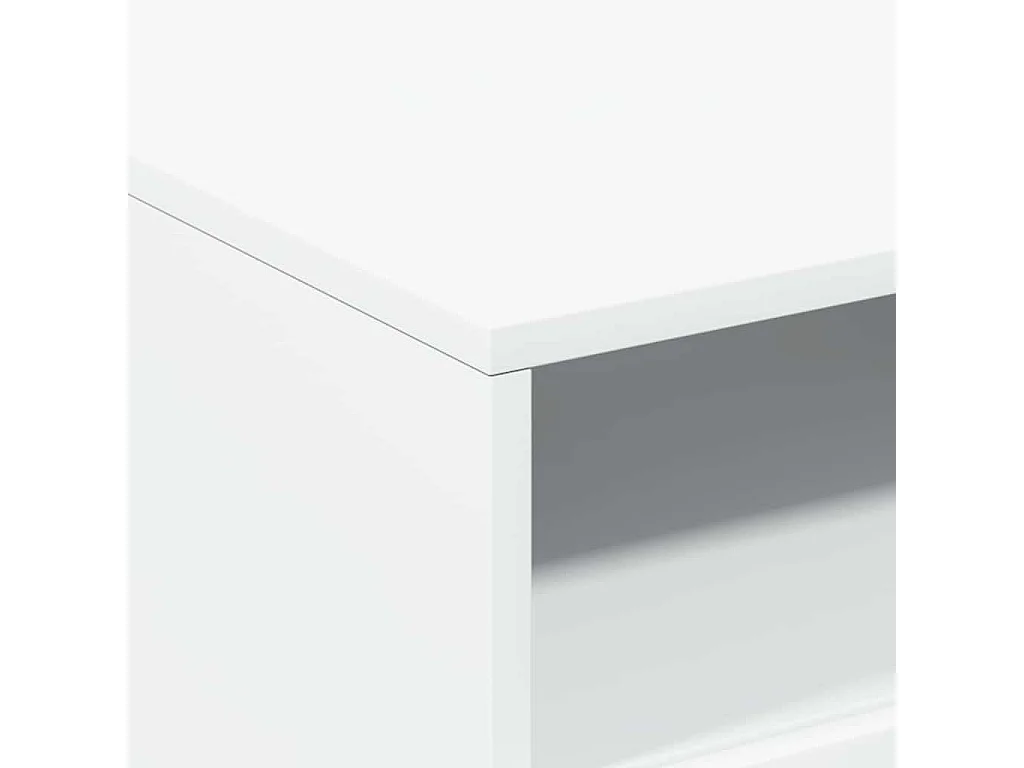 Mesa de centro-Mesa auxiliar de madera maciza de mango blanca 110x60x45 cm SHL1530