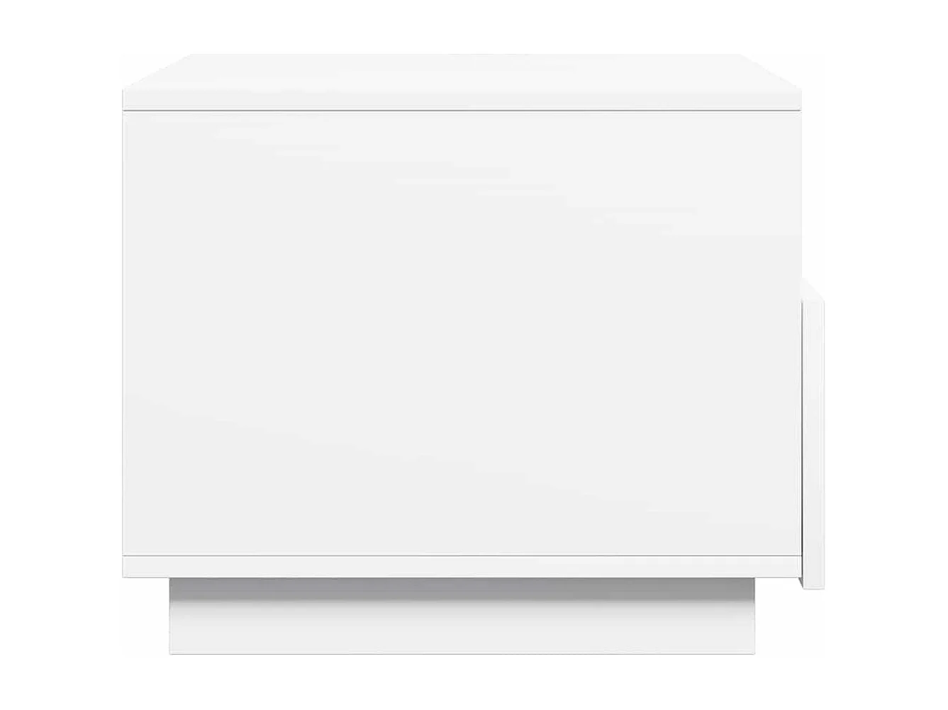 Table basse salon-Table d'appoint avec lumières LED blanc 50x49x40 cm SHL4498