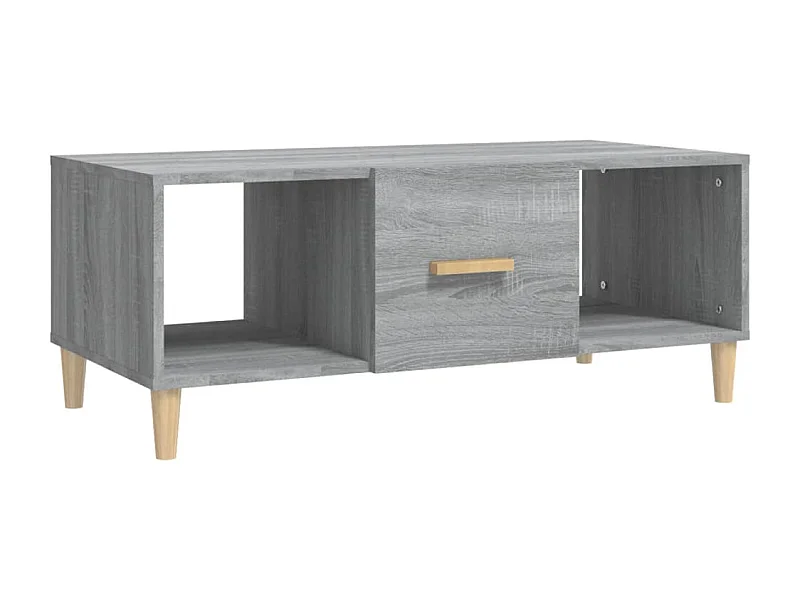 Mesa de centro | Mesa auxiliar madera contrachapada negro 60x44,5x45 cm SHL4587