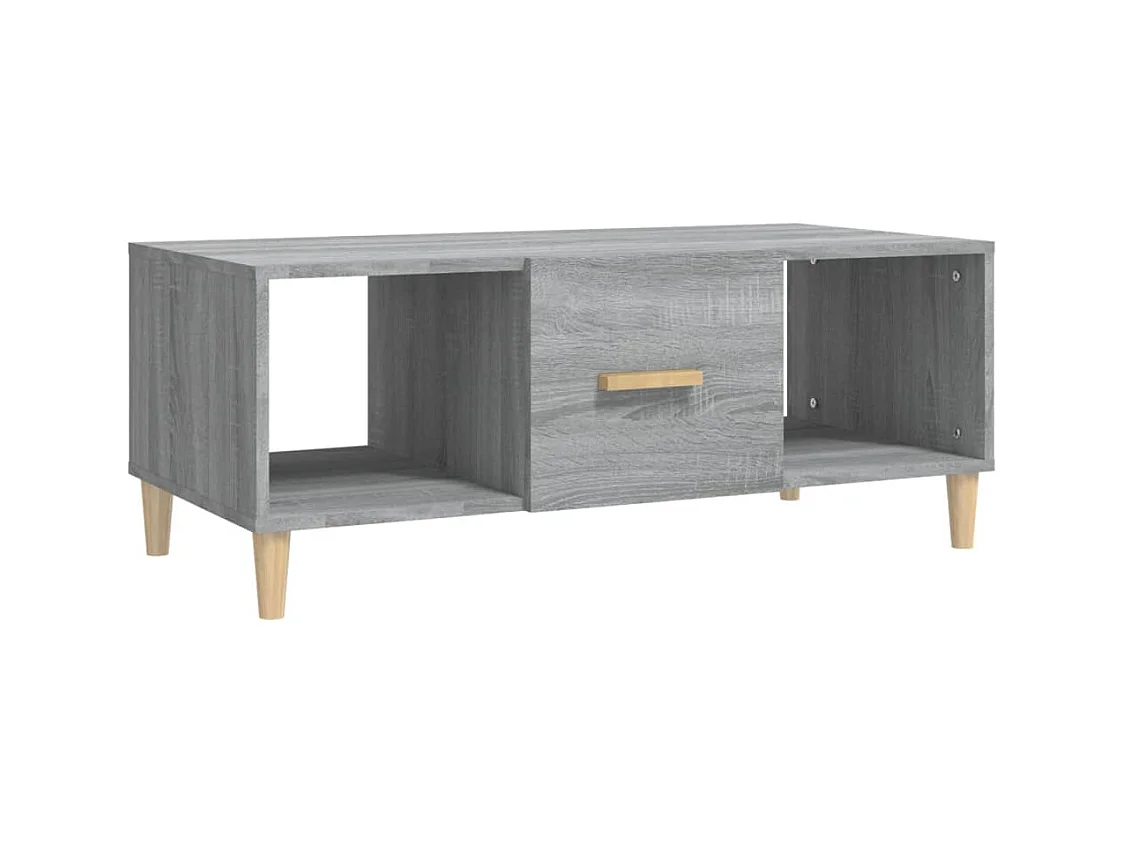 Mesa de centro | Mesa auxiliar madera contrachapada negro 60x44,5x45 cm SHL4587