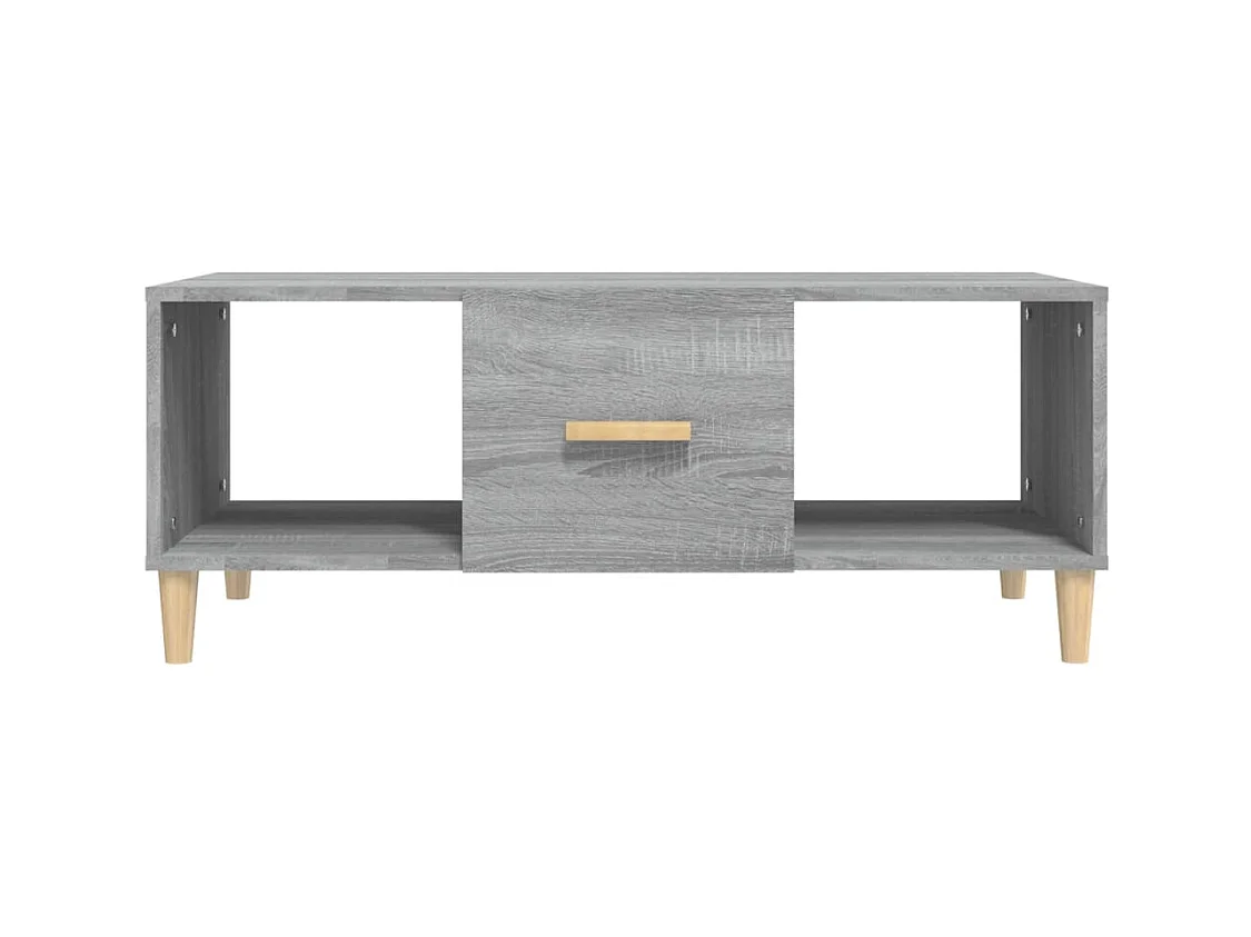 Mesa de centro | Mesa auxiliar madera contrachapada negro 60x44,5x45 cm SHL4587