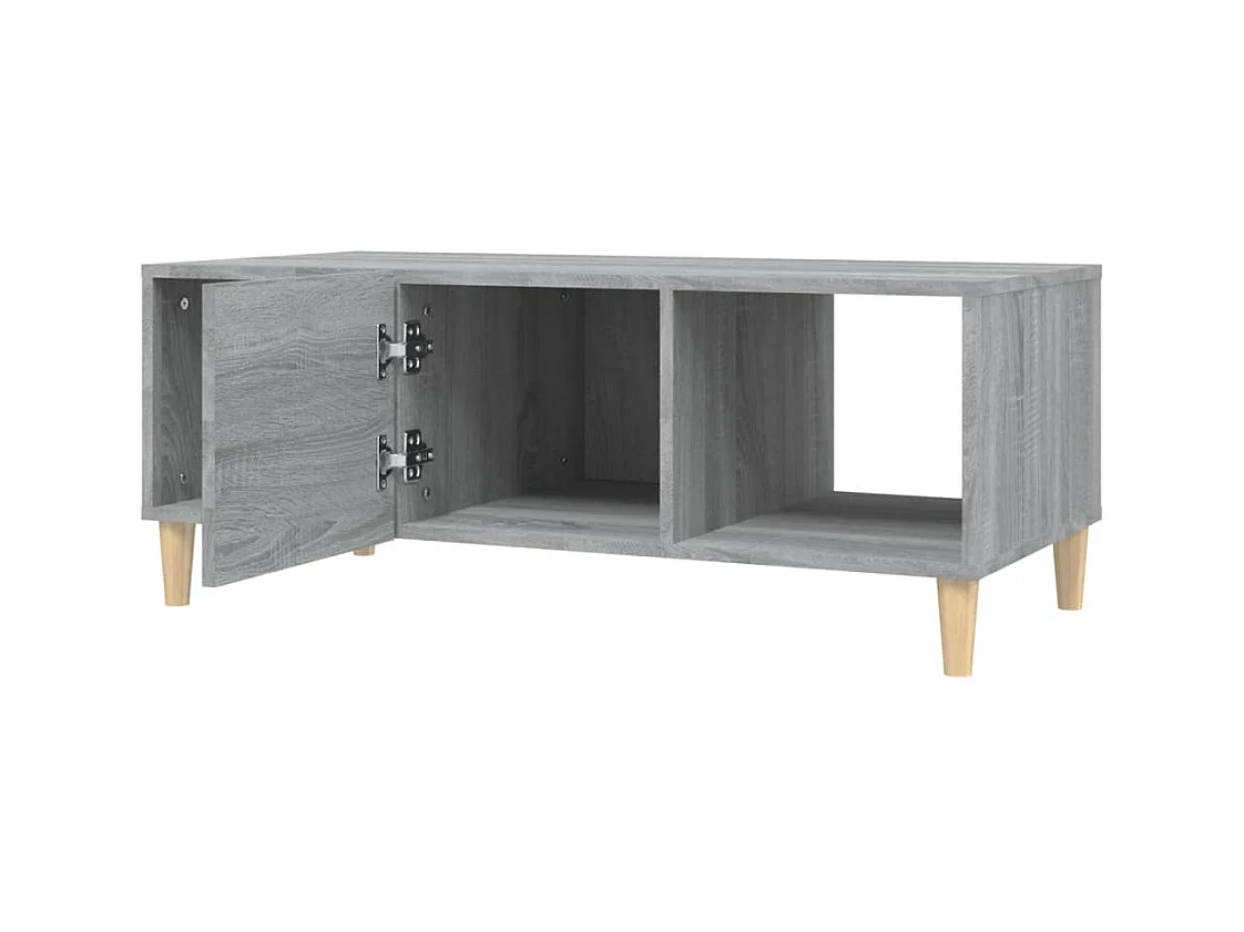 Mesa de centro | Mesa auxiliar madera contrachapada negro 60x44,5x45 cm SHL4587