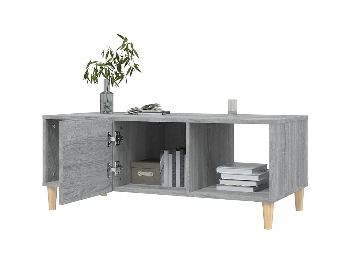 Mesa de centro | Mesa auxiliar madera contrachapada negro 60x44,5x45 cm SHL4587