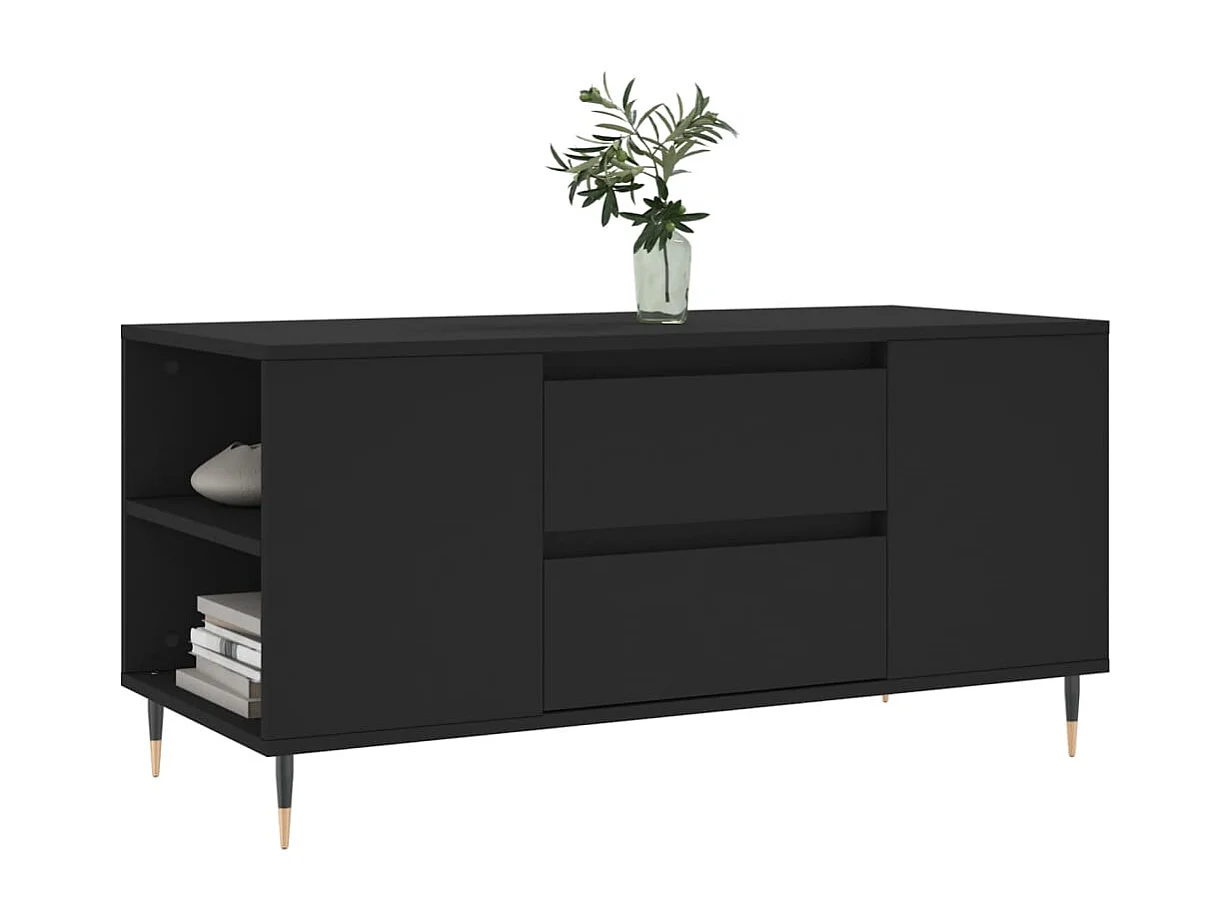 Table basse salon-Table d'appoint noir 102x44,5x50 cm bois d'ingénierie SHL66419