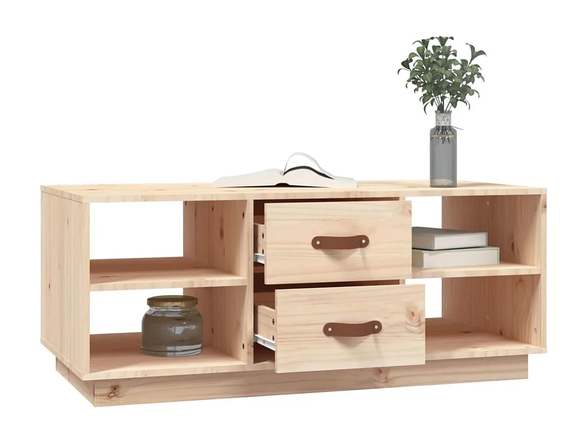 Couchtisch-Sofatisch-Beistelltische 100x50x41 cm Massivholz Kiefer SHL45249