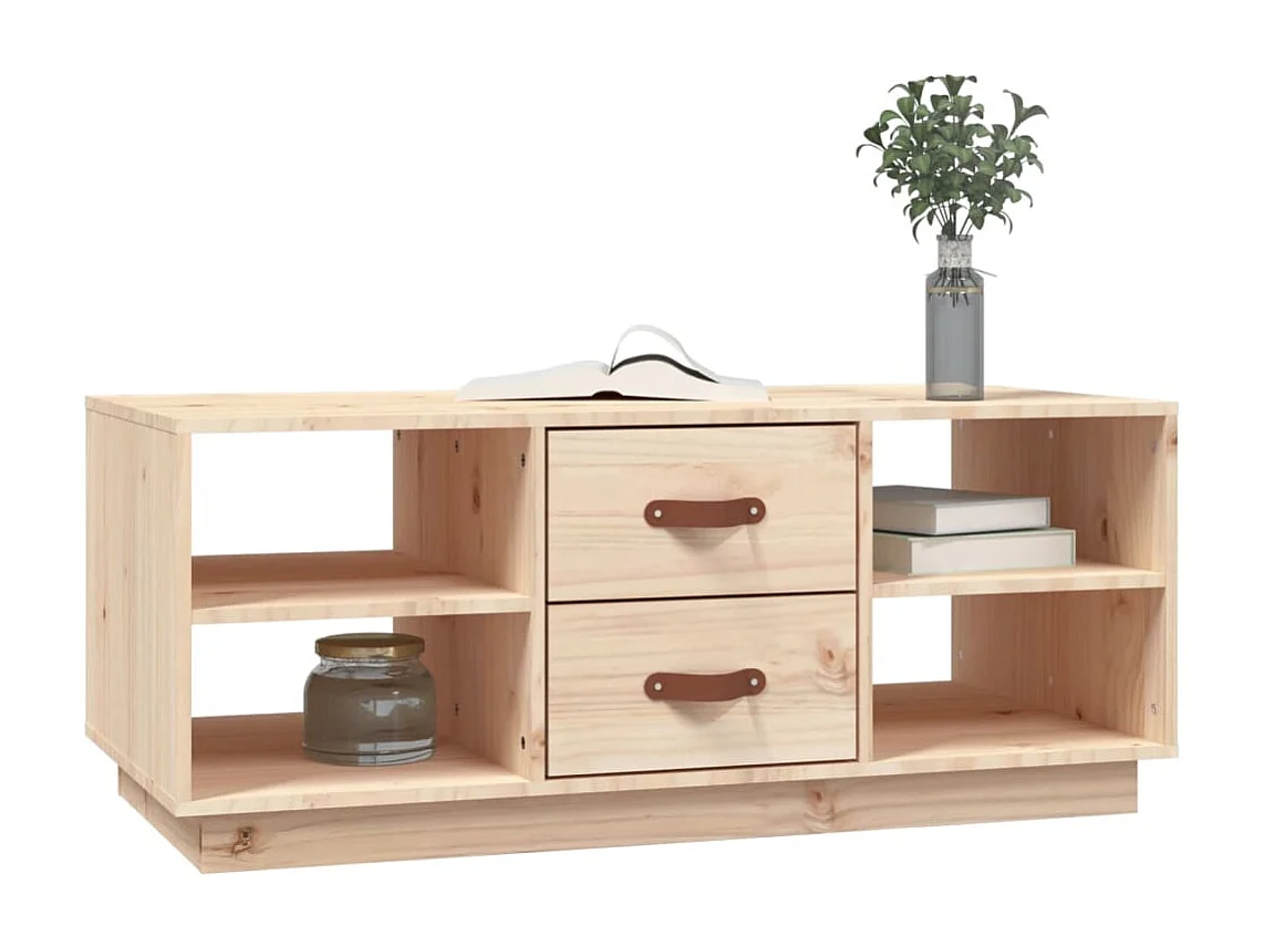 Couchtisch-Sofatisch-Beistelltische 100x50x41 cm Massivholz Kiefer SHL45249