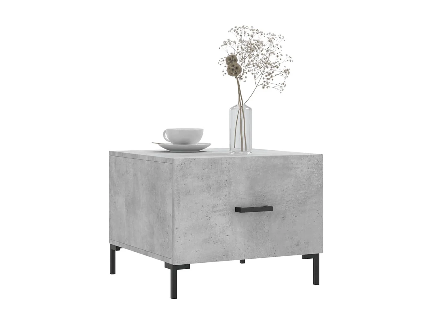 Table basse salon-Table d'appoint gris béton 50x50x40 cm bois d'ingénierie SHL74574