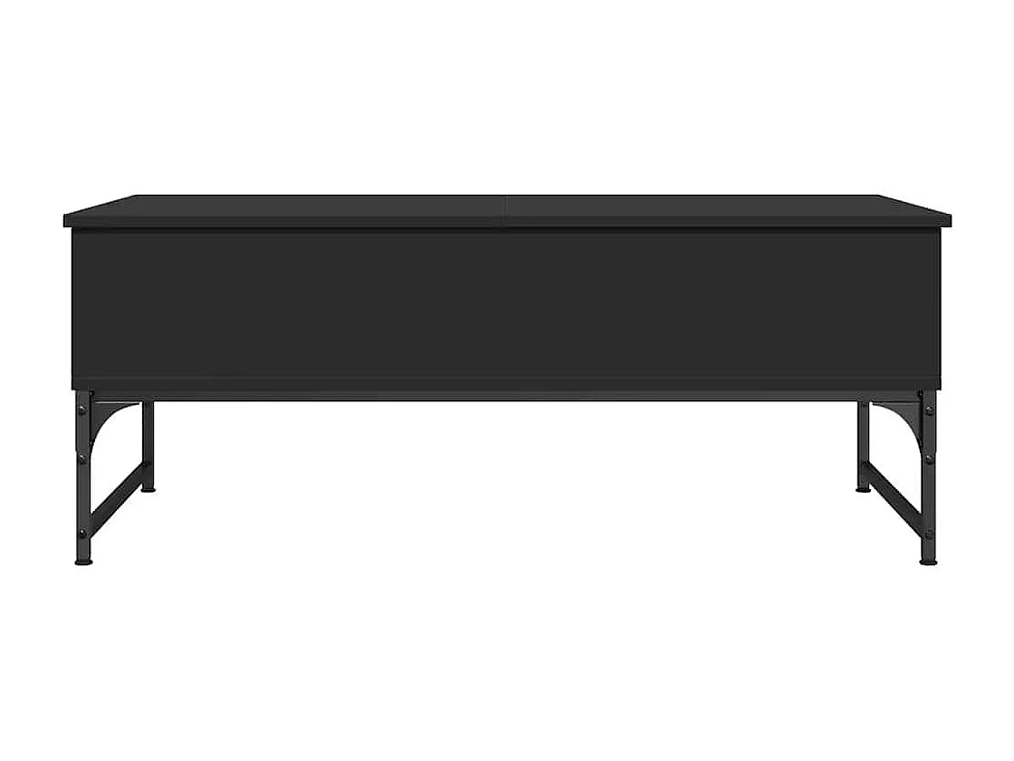 Table basse salon-Table d'appoint noir 100x50x40 cm bois d'ingénierie et métal SHL46313
