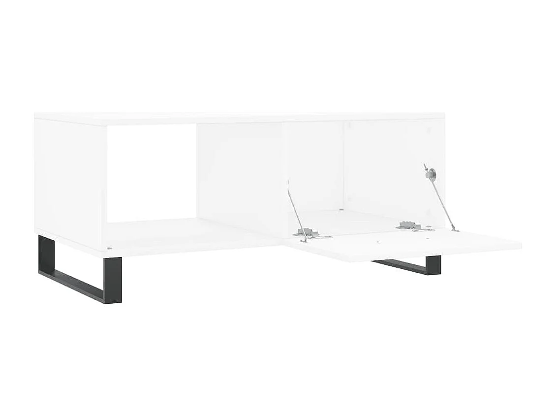 Table basse salon-Table d'appoint blanc 90x50x40 cm bois d'ingénierie SHL50473