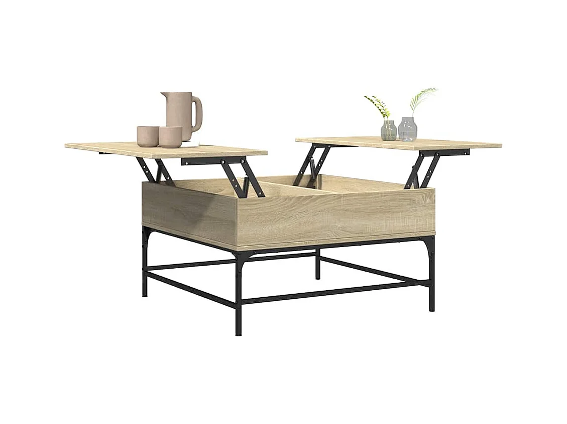 Mesa de centro-Mesa auxiliar de plástico verde 90x60x46 cm SHL2980