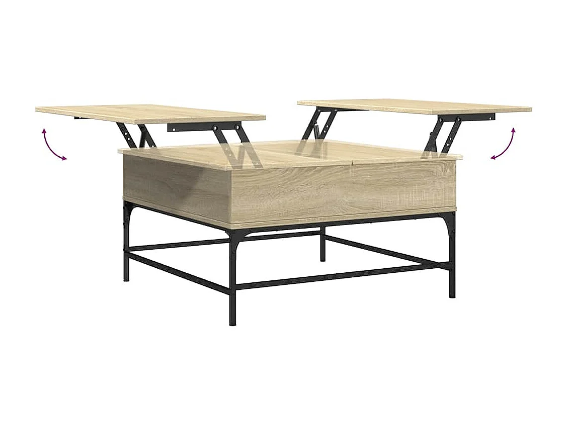 Mesa de centro-Mesa auxiliar de plástico verde 90x60x46 cm SHL2980