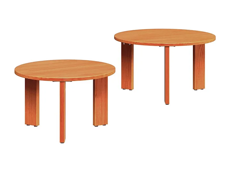 Ensemble de tables basses 2 pcs Marron cire 47,5x47,5x27 cm SHL71245
