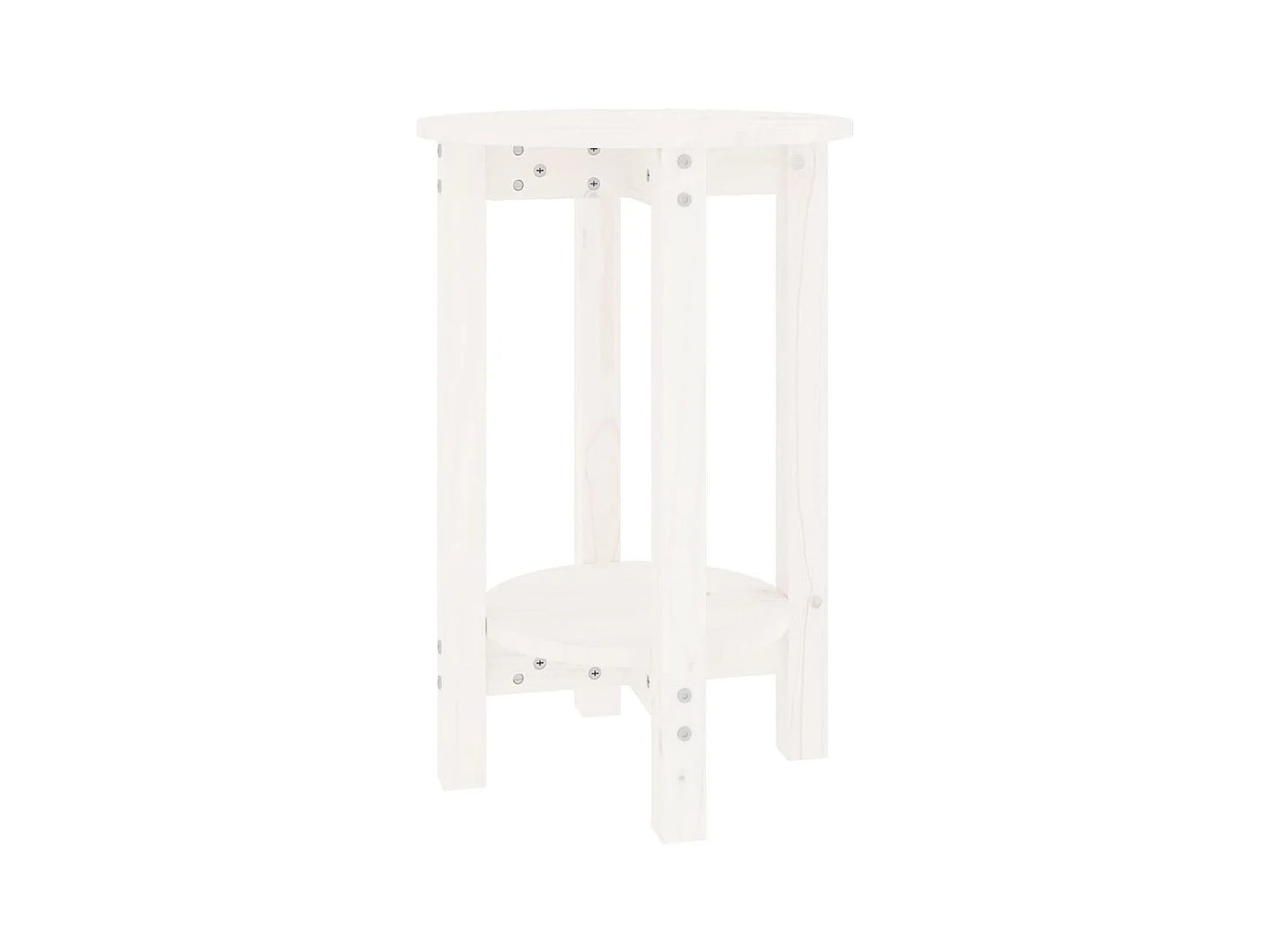 Table basse salon-Table d'appoint Blanc Ø 40x60 cm Bois massif de pin SHL6686
