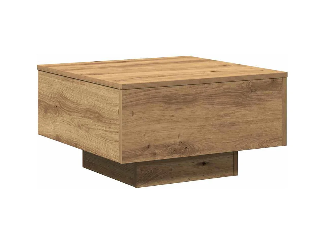 Mesa de centro-Mesa auxiliar-Mesita de centro madera contrachapada roble Sonoma 100x100x35 cm SHL3367