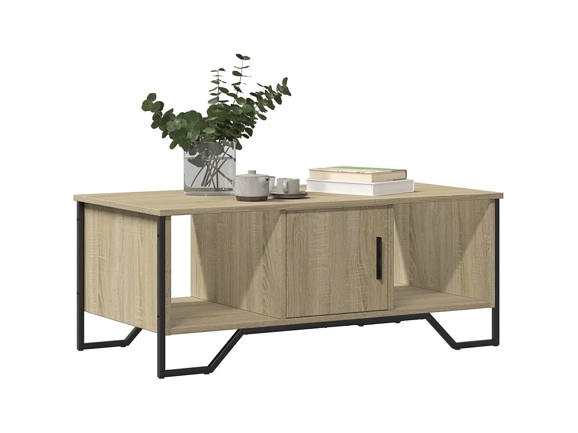 Mesa de centro-Mesa auxiliar madera maciza de pino 80x81x36,5 cm SHL99660