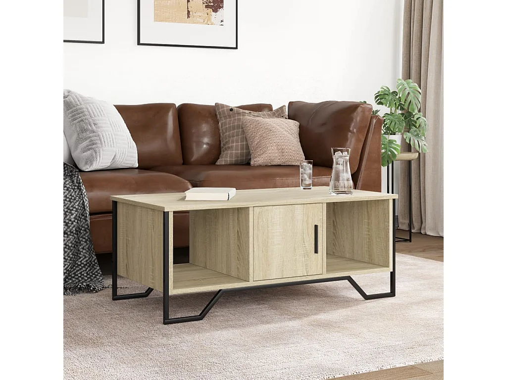 Couchtisch-Wohnzimmertisch-Beistelltische Sonoma-Eiche 100x51x40 cm Holzwerkstoff SHL72388