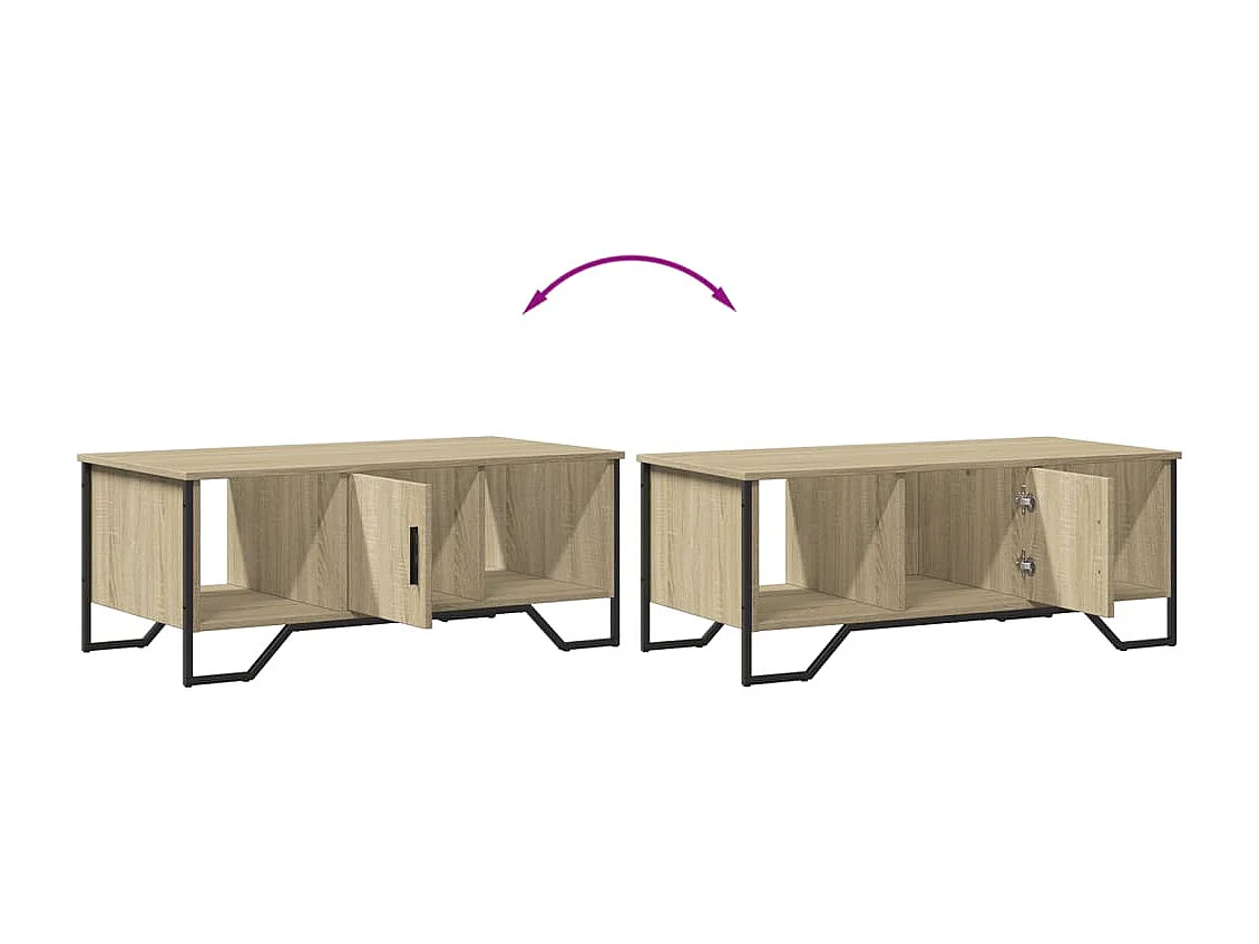 Couchtisch-Wohnzimmertisch-Beistelltische Sonoma-Eiche 100x51x40 cm Holzwerkstoff SHL72388
