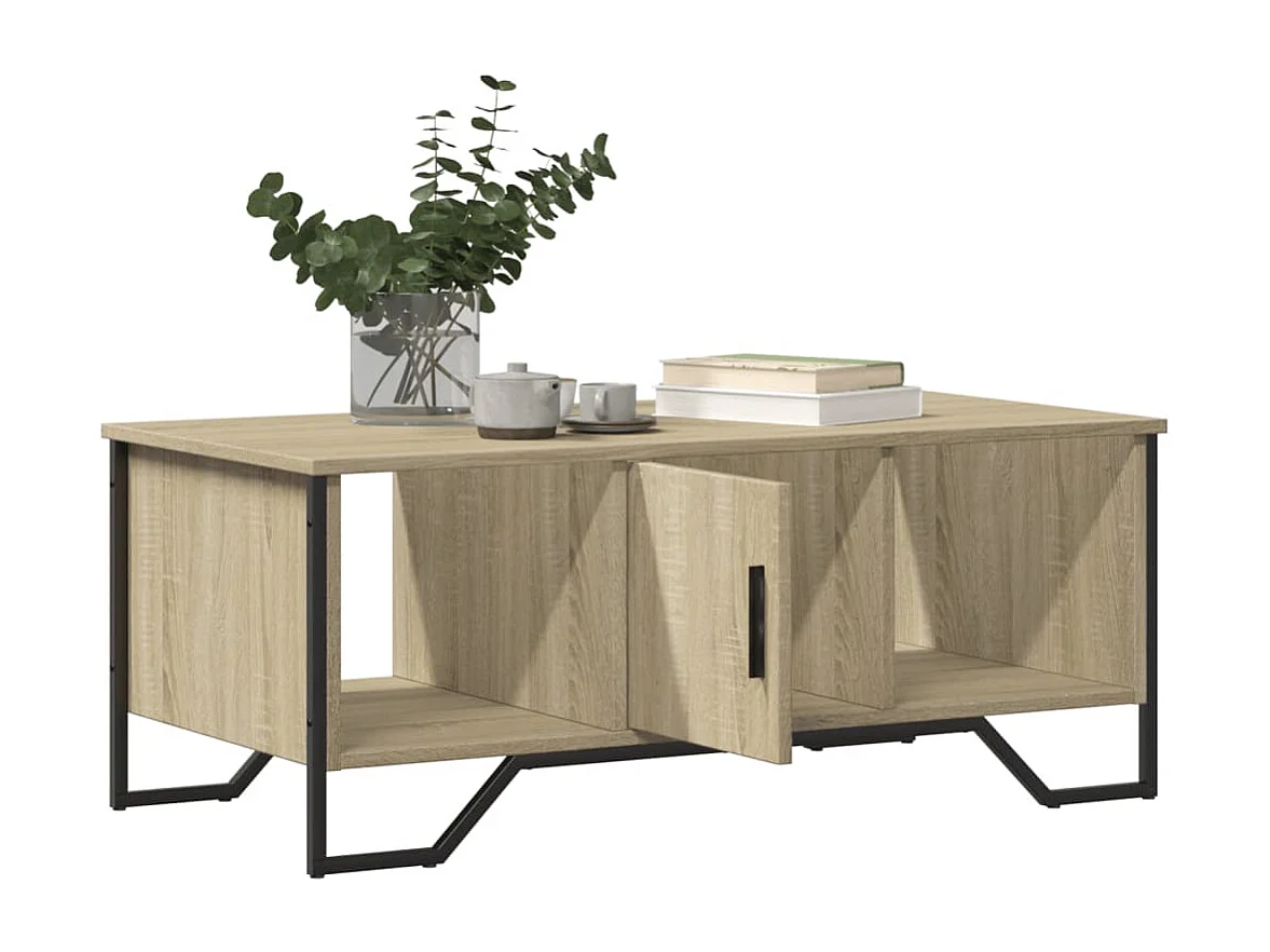 Couchtisch-Wohnzimmertisch-Beistelltische Sonoma-Eiche 100x51x40 cm Holzwerkstoff SHL72388