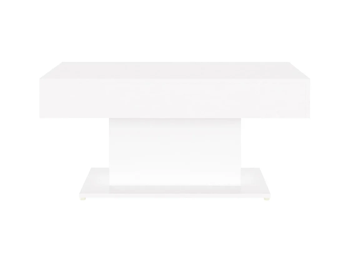 Mesa de centro | Mesa auxiliar con puertas de vidrio marrón roble 102x50x42 cm SHL3827