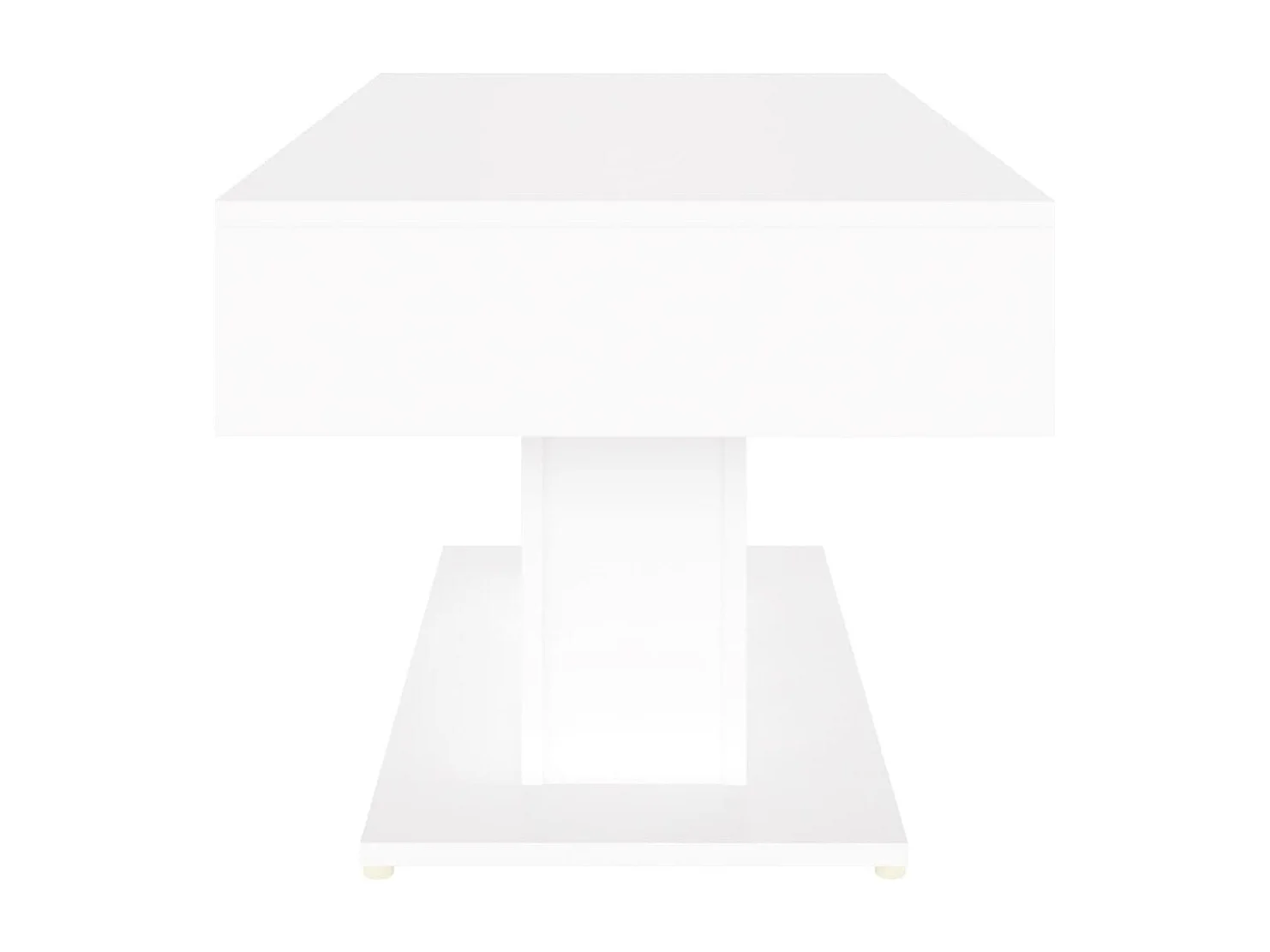 Mesa de centro | Mesa auxiliar con puertas de vidrio marrón roble 102x50x42 cm SHL3827